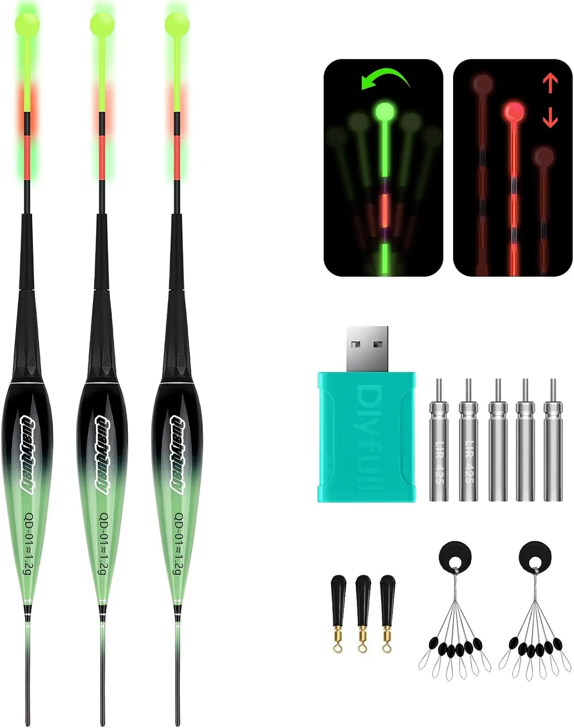 QualyQualy lighted LED slip bobbers