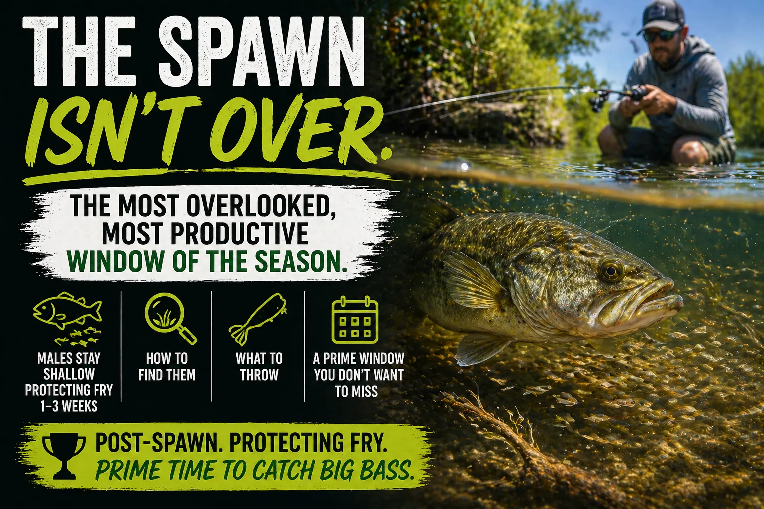 Fry-Guarding Bass in May: How to Target Post-Spawn Males Right Now