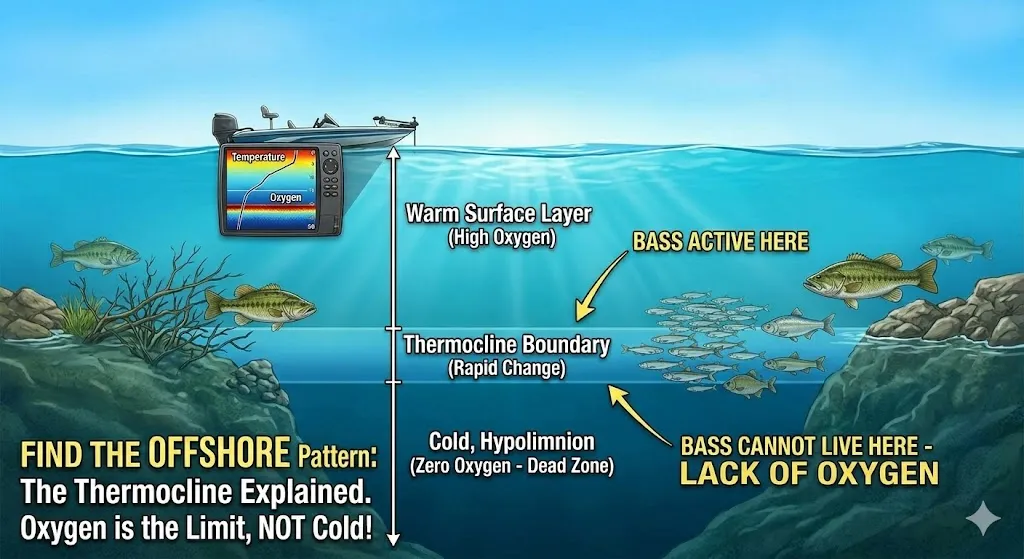 Why Bass Won't Live Below the Thermocline (And How to Find the Layer on Your Lake)