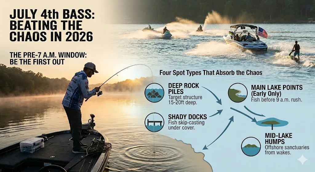 Bass Fishing July 4 Weekend: Why They Stop Biting (And 4 Spots That Still Produce)