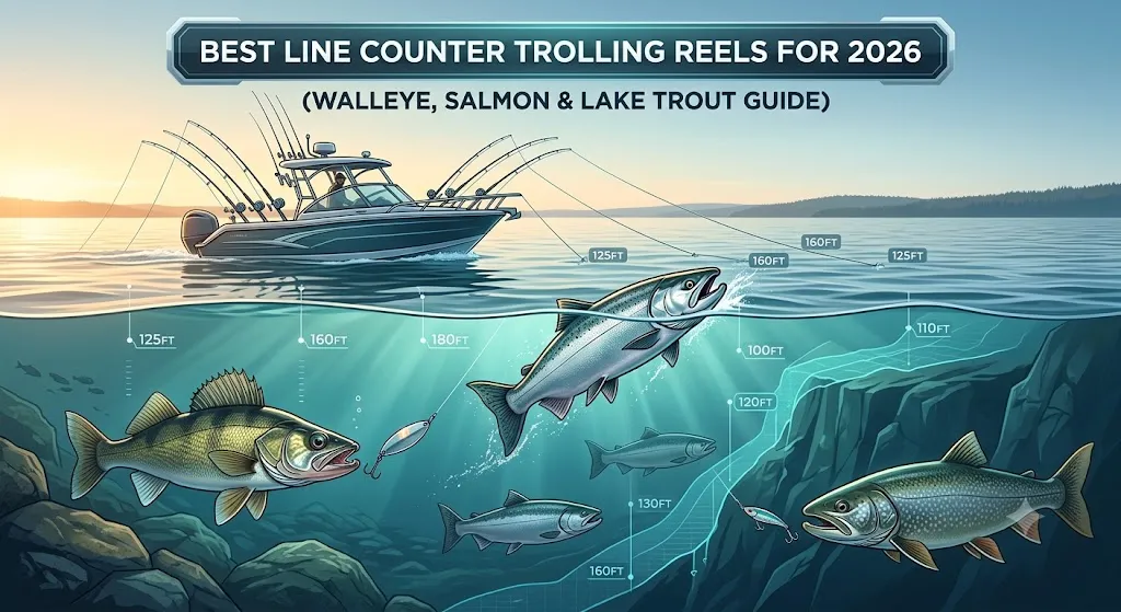Best Line Counter Trolling Reels for 2026 (Walleye, Salmon & Lake Trout)